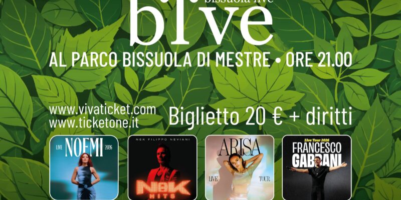 BLive Summer 2026: la grande musica torna al Parco Bissuola