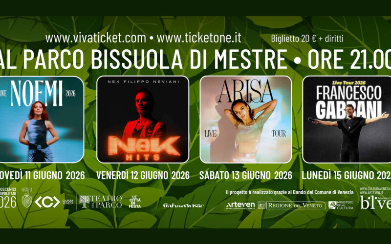 BLive Summer 2026: la grande musica torna al Parco Bissuola