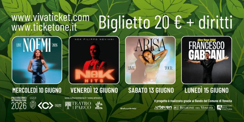 Info Utili CONCERTI PARCO BISSUOLA BiLive 2026